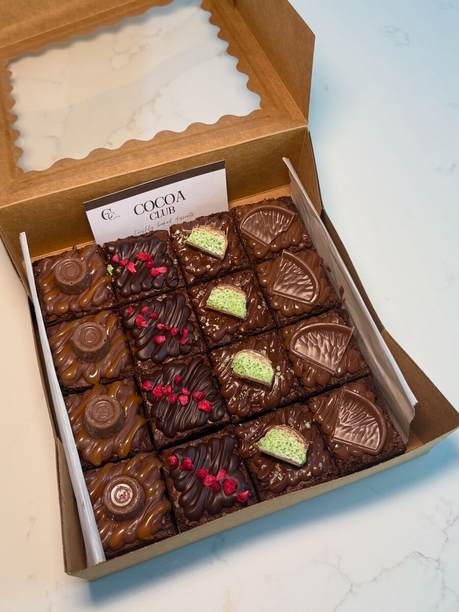 Gift box of loaded brownies