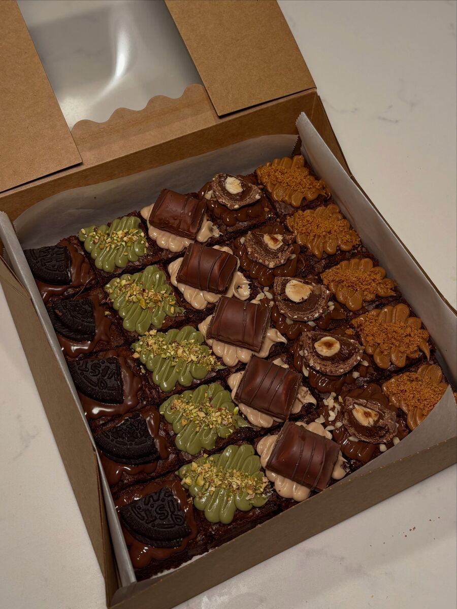 Box of loaded brownie bites